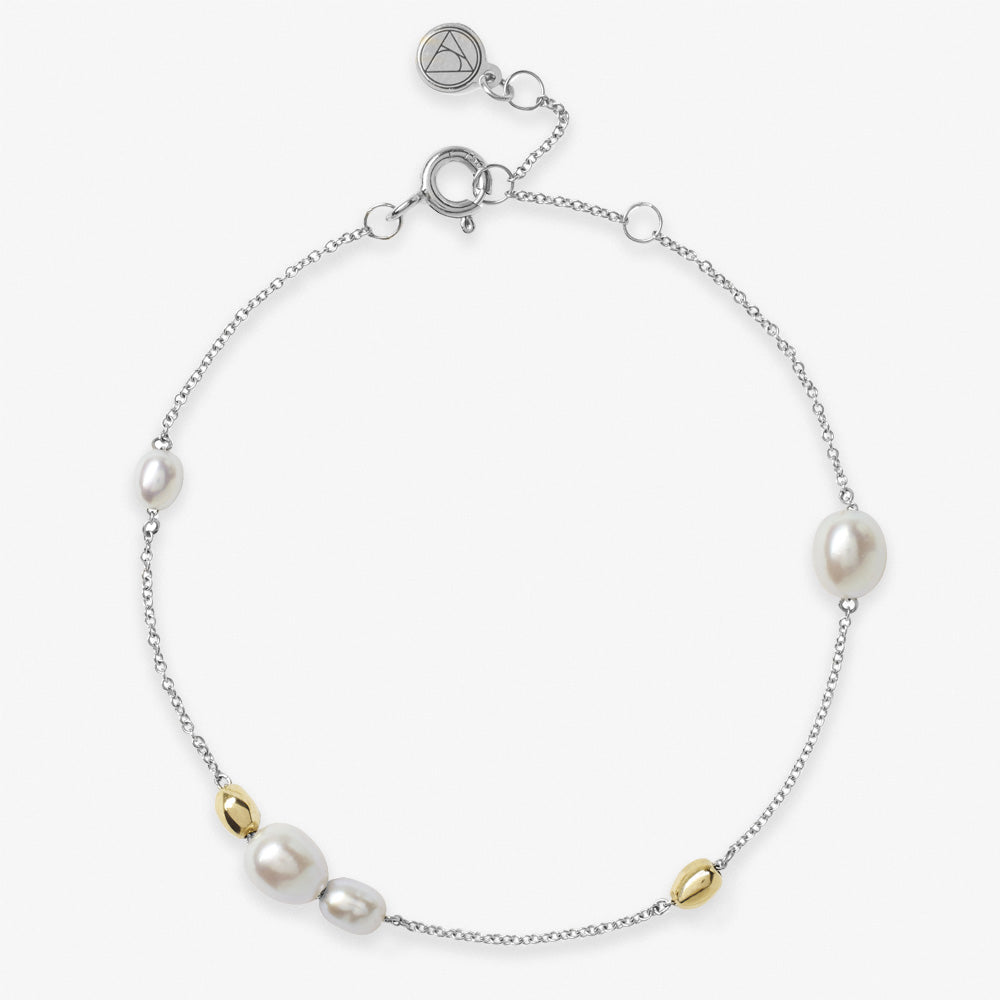 Maizey Gold and White Pearl Bracelet main image 1