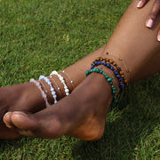 BOBA - 18ct gold, Malachite bead and chain anklet