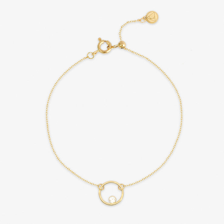 The Alkemistry 18ct yellow gold floating diamond eclipse bracelet