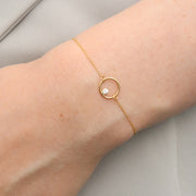 The Alkemistry 18ct yellow gold floating diamond eclipse bracelet