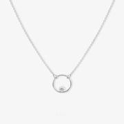 The Alkemistry 18ct white gold floating diamond eclipse necklace