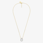 Morganne Bello 18ct yellow gold Alma pear mother of pearl diamond necklace