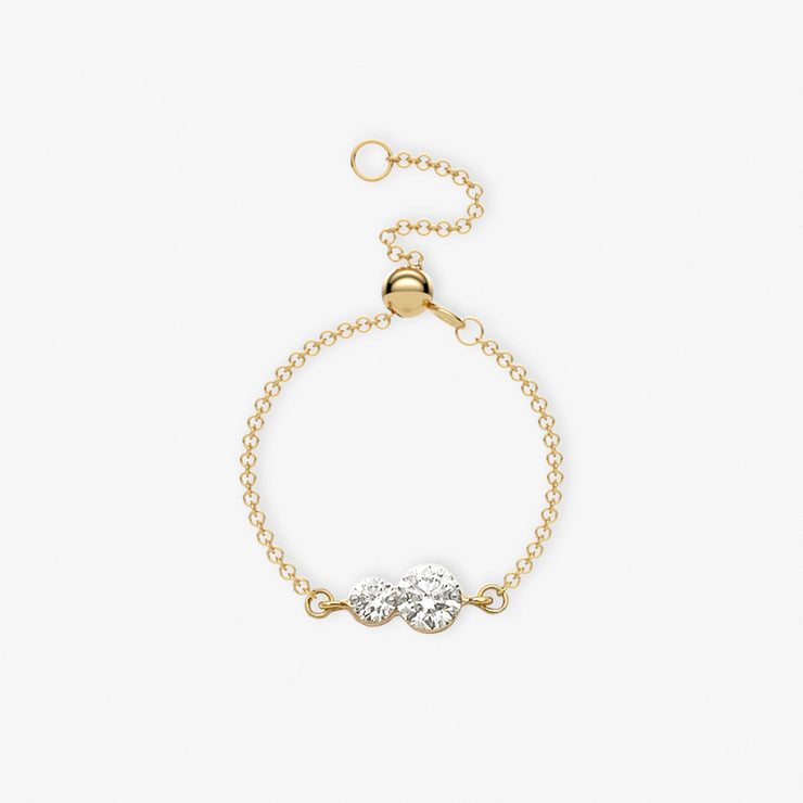 The Alkemistry 18ct yellow gold double rose cut diamond ring