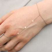 ARIA - 18ct gold, triple rose cut diamond hand bracelet