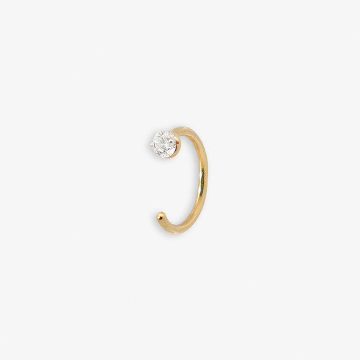 ARIA - 18ct gold, diamond hoop loop (single)
