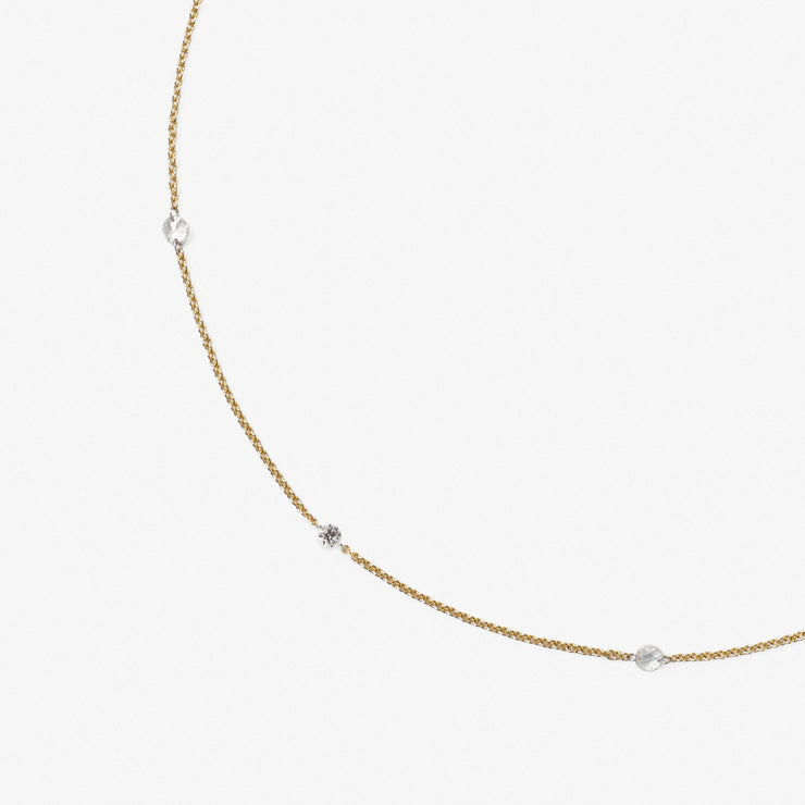 ARIA - 18ct gold, rose and brilliant cut diamond choker