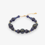 BOBA - 18ct gold, Lapis bead bubble bracelet