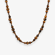 BOBA - 18ct gold, Tiger Eye bead bubble necklace