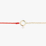 Ruifier 18ct yellow gold Scintilla polaris orb thread and chain bracelet