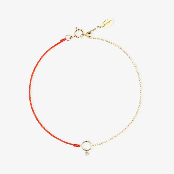 Ruifier 18ct yellow gold Scintilla polaris orb thread and chain bracelet