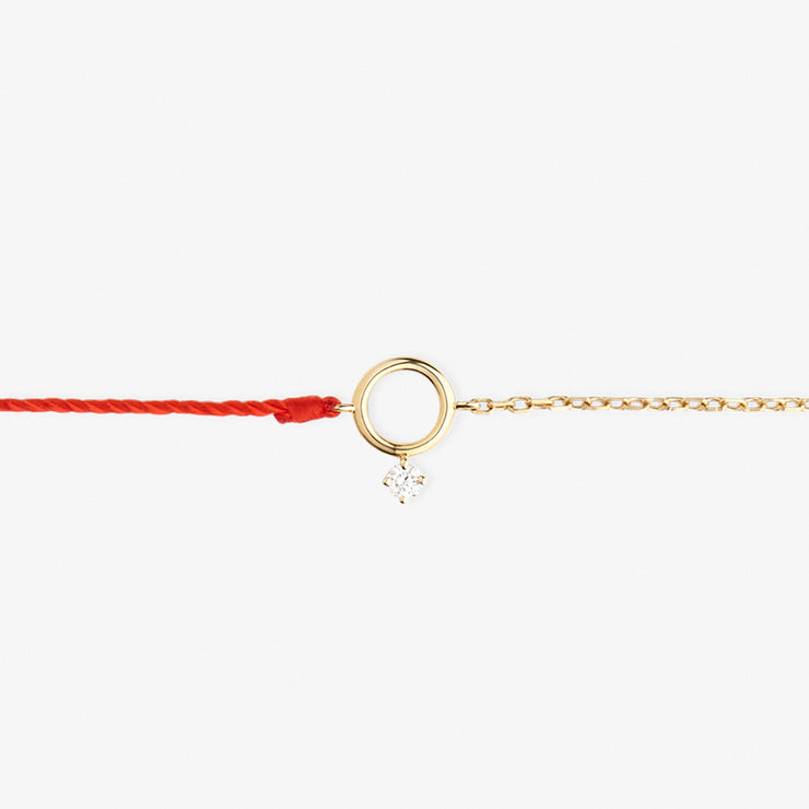 Ruifier 18ct yellow gold Scintilla polaris orb thread and chain bracelet