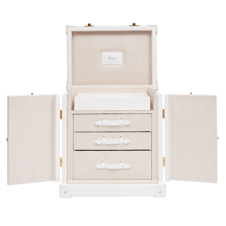 RAPPORT TUXEDO COLLECTION JEWELLERY TRUNK WHITE