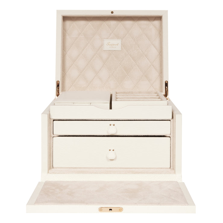 RAPPORT TUXEDO COLLECTION LARGE JEWELLERY BOX WHITE