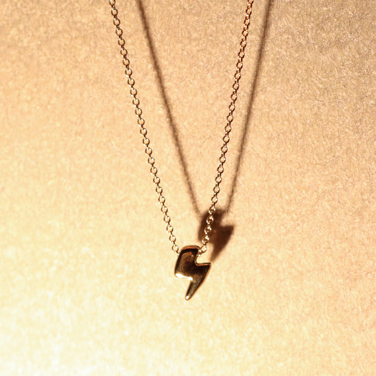 CHUBBY - 18ct gold, Lightening bolt Necklace