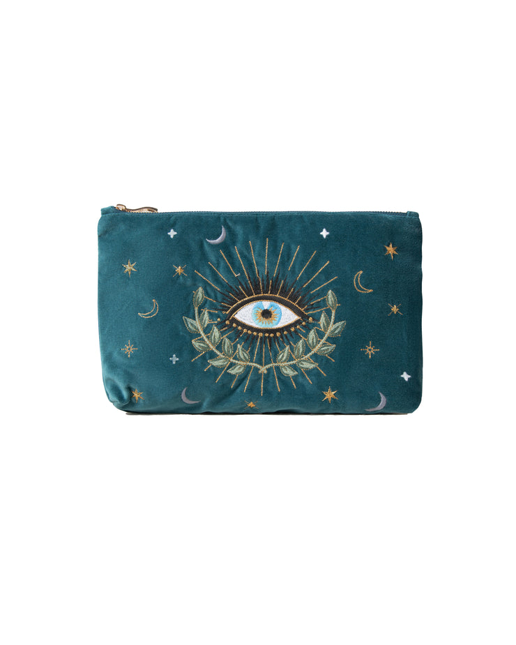 ELIZABETH SCARLETT - EVIL EYE EVERYDAY POUCH BLUE