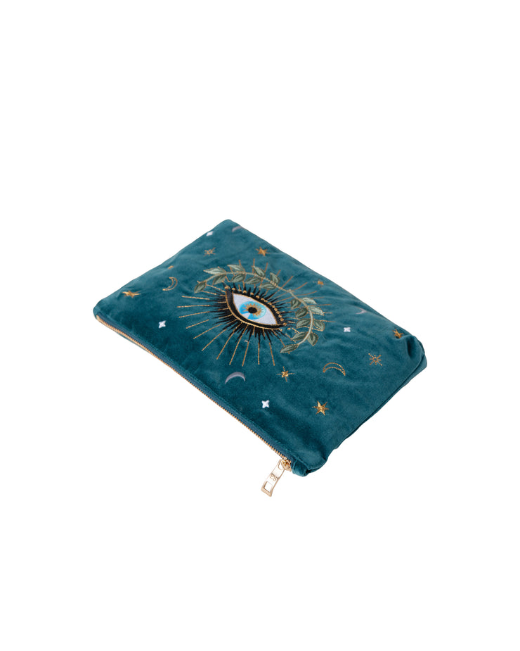 ELIZABETH SCARLETT - EVIL EYE EVERYDAY POUCH BLUE