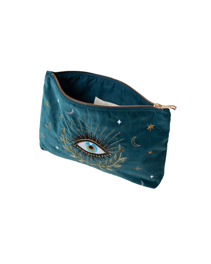 ELIZABETH SCARLETT - EVIL EYE EVERYDAY POUCH BLUE