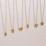 CHUBBY - 18ct gold, Lightening bolt Necklace