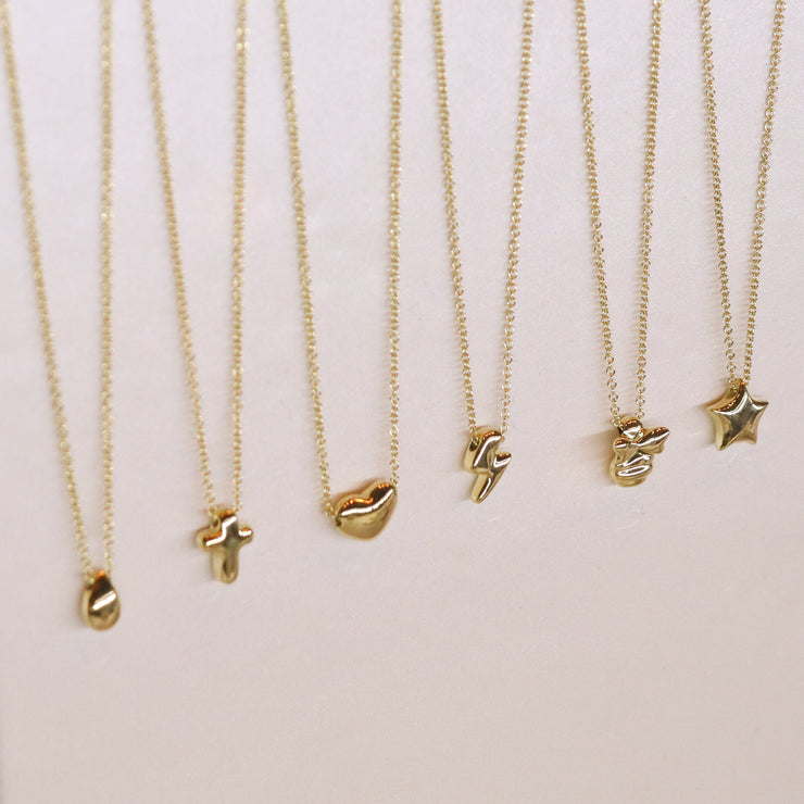 CHUBBY - 18ct gold, Lightening bolt Necklace