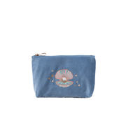 ELIZABETH SCARLETT PEARL SHELL MINI POUCH POUCH DUSKY BLUE