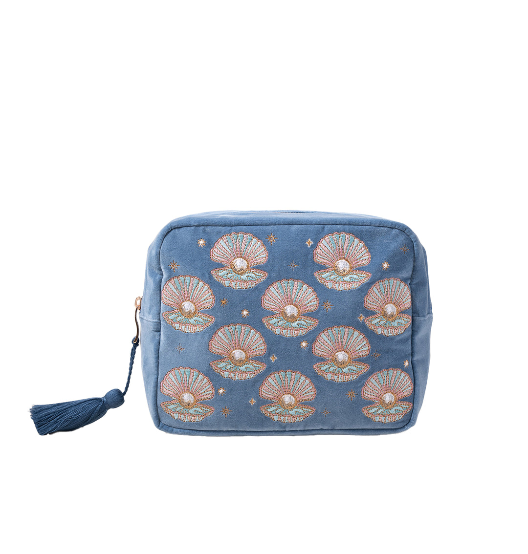 【新品未使用】Elizabeth Scarlett コーラル Wash Bag ELIZABETH SCARLETT PEARL SHELL WASH BAG DUSKY BLUE – The