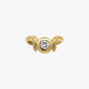 VINTAGE - 18ct gold, Art Dec Diamond Ring