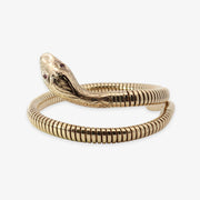 VINTAGE - 9ct gold, Snake cuff bangle bracelet circa 1974