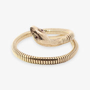 VINTAGE - 9ct gold, Snake cuff bangle bracelet circa 1974