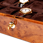 RAPPORT HERITAGE 10 WATCH BOX BURR WALNUT