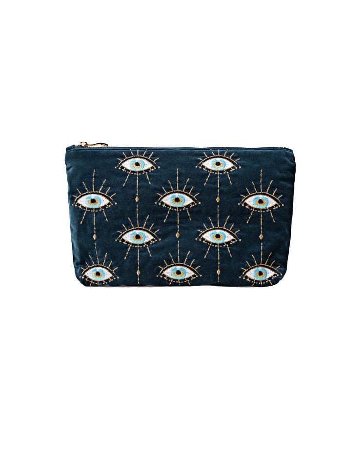 ELIZABETH SCARLETT MYSTICAL EYE EVERYDAY POUCH BLUE