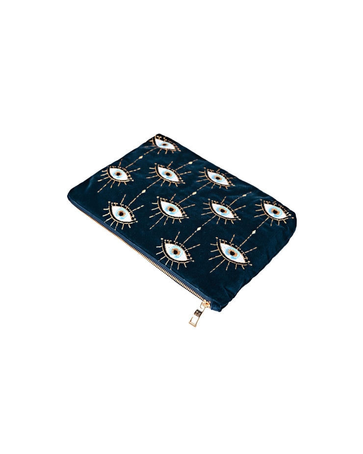 ELIZABETH SCARLETT MYSTICAL EYE EVERYDAY POUCH BLUE