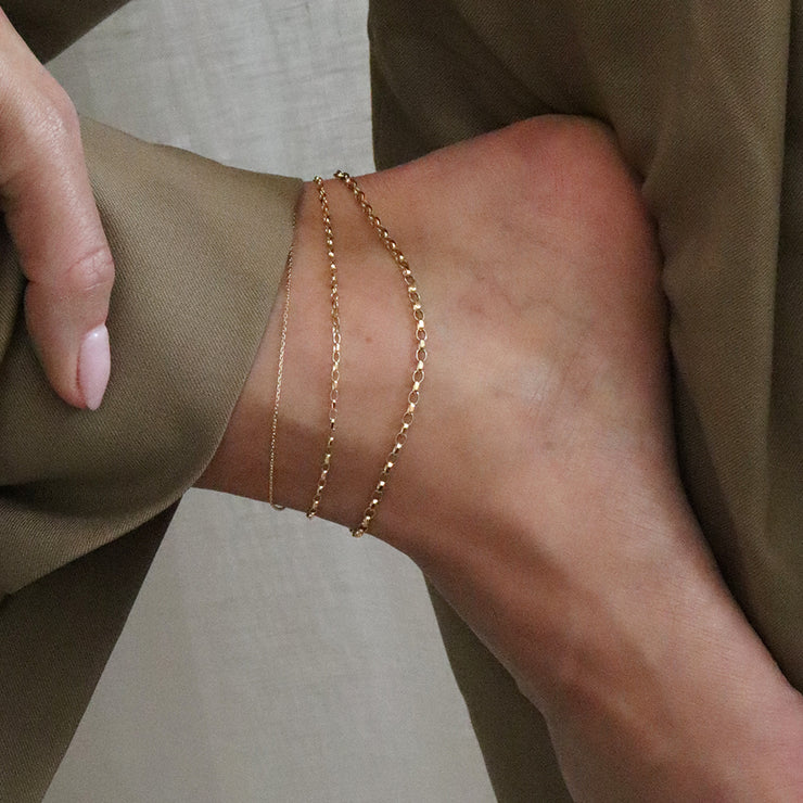 18ct gold chain anklet