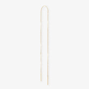 NUDE SHIMMER - 18ct gold, fine shimmer chain long threader (single)