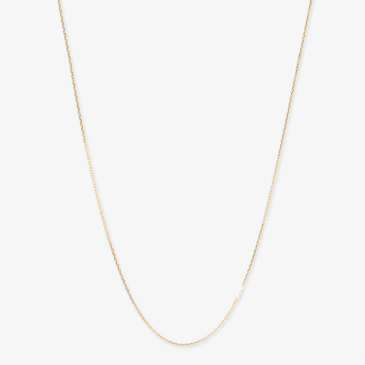 NUDE SHIMMER - 18ct gold, 28" Satouir fine shimmer necklace