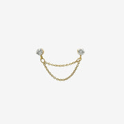 The Alkemistry 18ct yellow gold double daystar chain diamond earring (single)