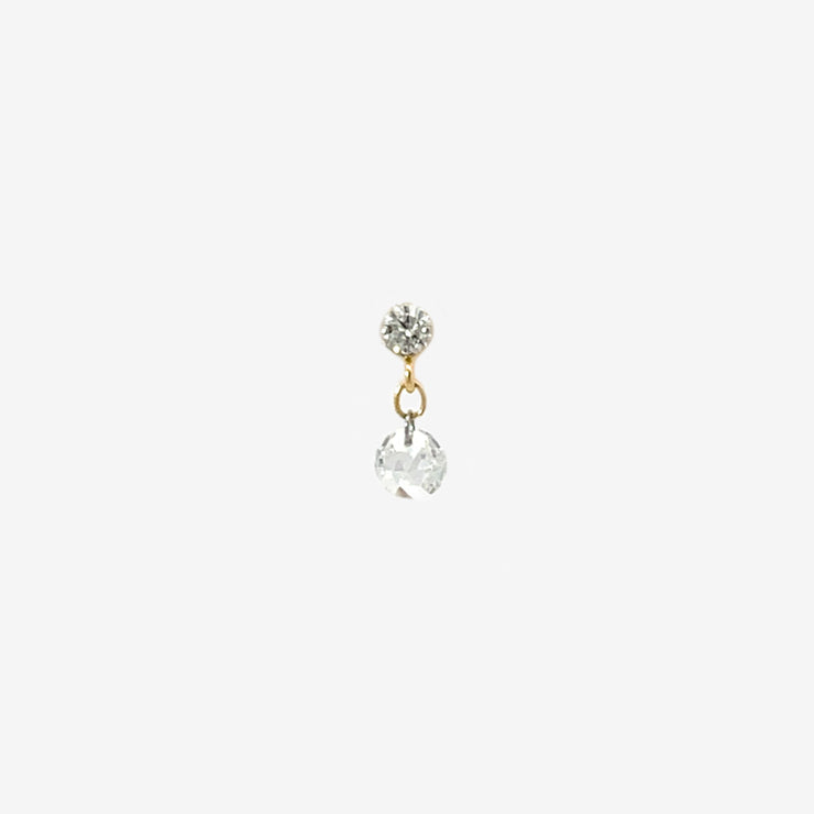 The Alkemistry 18ct yellow gold Daystar round diamond drop earring (single)