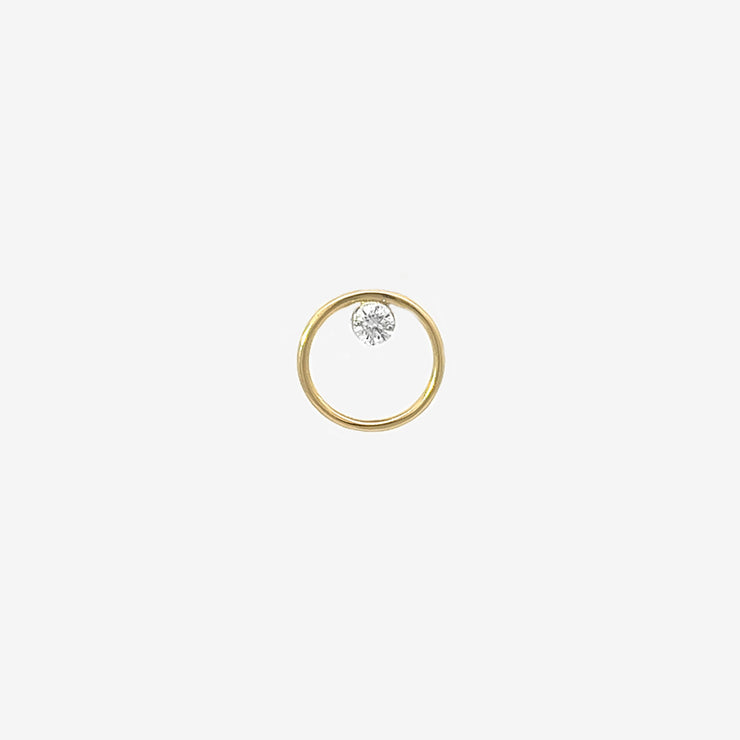 The Alkemistry 18ct yellow gold eclipse stud diamond (single)