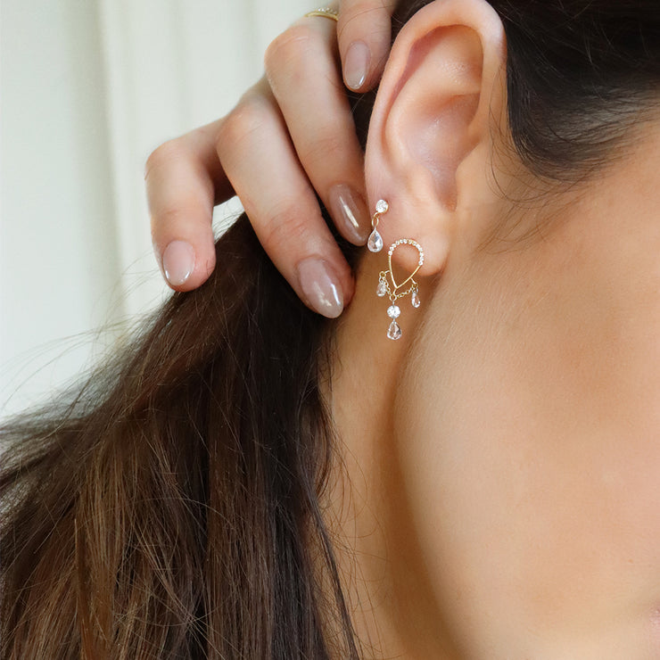 Diamond drop earrings