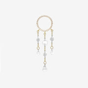 SUNCATCHER - 18ct gold, large diamond pave chandelier earring (single)