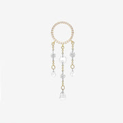 The Alkemistry 18ct yellow gold sunburst pave chandelier diamond earring (single)