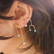 SUNCATCHER - 18ct gold, mobile diamond chandelier earring (single)
