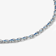 Auric - 18ct gold, 'Nurture Blue & Turquoise woven chain bracelet