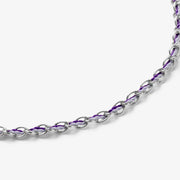 Auric - 18ct gold, 'Wisdom' Purple & Lilac woven chain bracelet