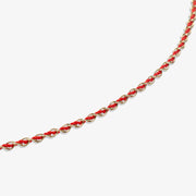 Auric - 18ct gold, 'Empowerment' Red woven chain necklace