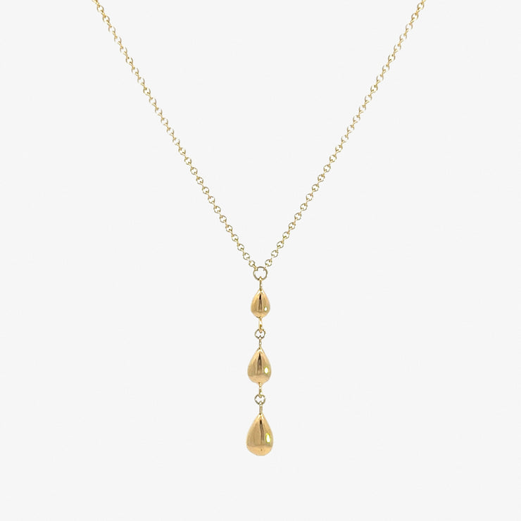 The Alkemistry 18ct yellow gold triple graduated pear necklace