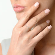 Kismet by Milka 14ct rose gold and diamond double end pinky ring