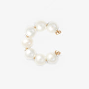 Poppy Finch 14ct yellow gold and baby pearl ear cuff (single)