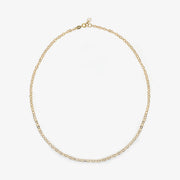 Poppy Finch 14ct yellow gold and oval shimmer necklace