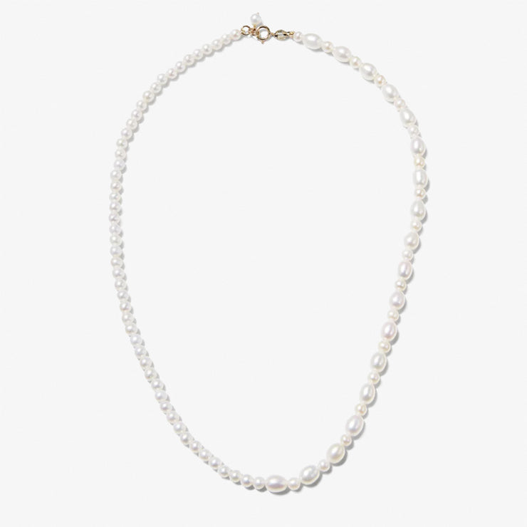 Poppy Finch 14ct yellow gold and pearl strand necklace