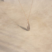 Kismet by Milka 14ct rose gold and diamond raven necklace